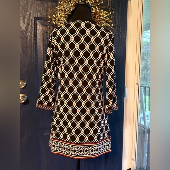 White House Black Market Black and White Geometric Dress size Small - Picture 5 of 12